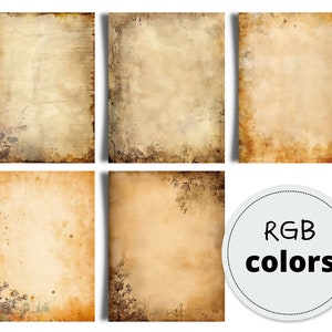 20 Pc Ancient Paper Textures Journal Kit, Old Vintage Digital Paper ...
