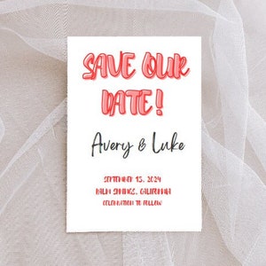 Save The Date Template, Printable Save The Date Card, Save The Day Invites, Save Our Date Template, Save The Date Cards, Editable