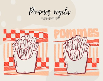 Plotterdatei Pommes Jungs Sweatshirt Motiv  svg dxf Plotter Laser