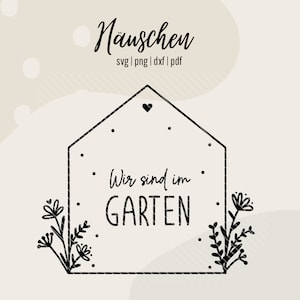Plotterdatei Häuschen Blumen Gartenhaus svg dxf Plotter Laser