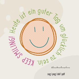 Archivo de trazador Smiley Buen día Feliz SVG DXF Trazador Láser