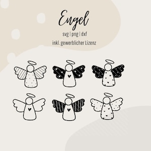Plotter file Angel Guardian Angel Christmas incl. commercial license SVG DXF plotter