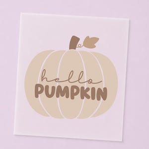 Bügelbild Kürbis - Hello Pumpkin - Smiley I DTF Transfer zum Aufbügeln