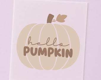 Iron-on pumpkin transfer - Hello Pumpkin - Smiley | DTF transfer