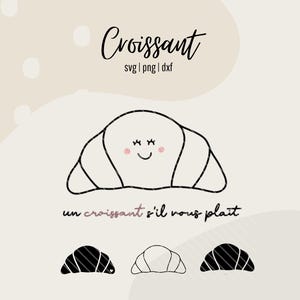Fichier traceur croissant svg dxf petit déjeuner traceur laser