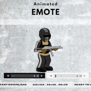 Tarkov Killa Dodging Gunfire Emote | Funny Animated Twitch Emote | Instant Download | Ready to Use
