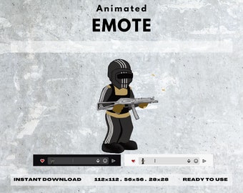 Tarkov Killa Dodging Gunfire Emote | Zabawna animowana emotka Twitch | Natychmiastowe pobranie | Gotowe do użycia