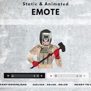 Tarkov Tagilla Scav Boss | 3 Emotes | Static and Animated Emote | Twitch & Kick | Ready to use | Instant Download