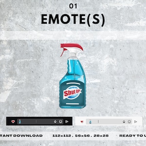 Flacone spray Emote Twitch divertente