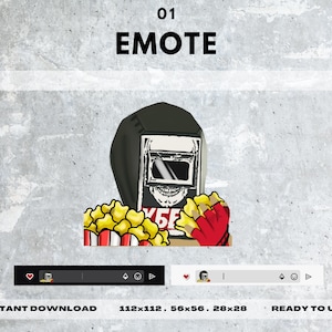 Tagilla Escape From Tarkov Popcorn Emote | Twitch Emote | Ready to use | Instant Download