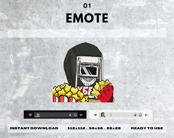 Tagilla Escape From Tarkov Popcorn Emote | Twitch Emote | Gotowy do użycia | Natychmiastowe pobranie