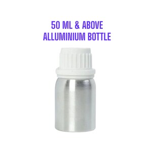 May include: A silver aluminium bottle with a white screw-on cap. 50 ML & ABOVE ALUMINIUM BOTTLE.
