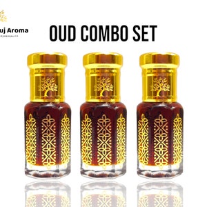 Oud Attar Discovery Set: Assam, Bakhoor & Cambodian Oil - Luxury Fragrance Gift