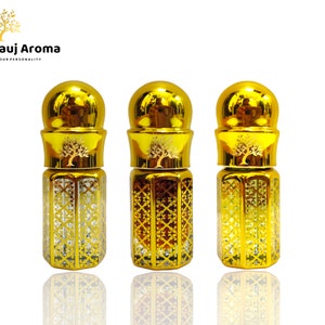 Rose Attar Discovery Set By Kannauj Aroma,  Kannauj Made Rose Attar, Ruh Gulab Attar, Rose De Mai Attar, Shahi Gulab Attar