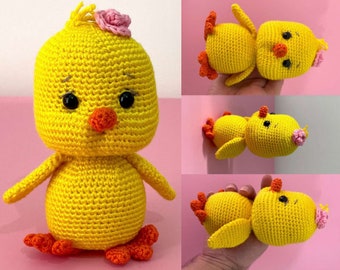 Crochet PATTERN Chick, Amigurimi Tutorial PDF in English