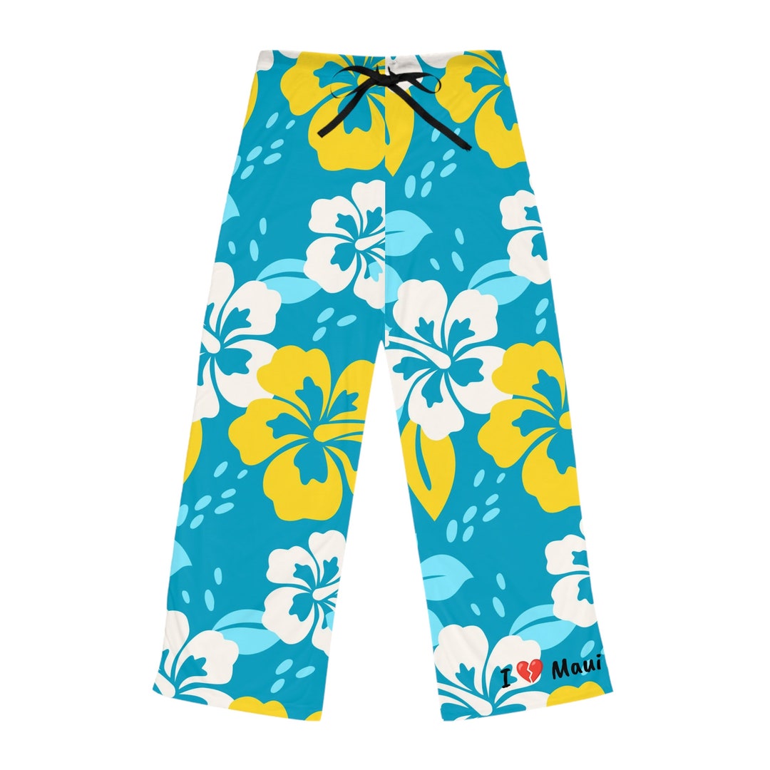 Women's Aloha Print Pajama Pants Etsy