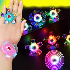 25 Pcs Goodie Bag Stuffers LED Light Up Fidget Spinner Bracelets