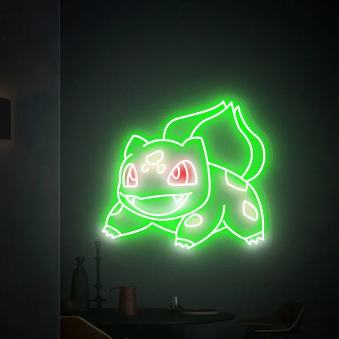 Bulbasaur Neon Sign Pokemon Neon Sign Anime Neon Sign Etsy