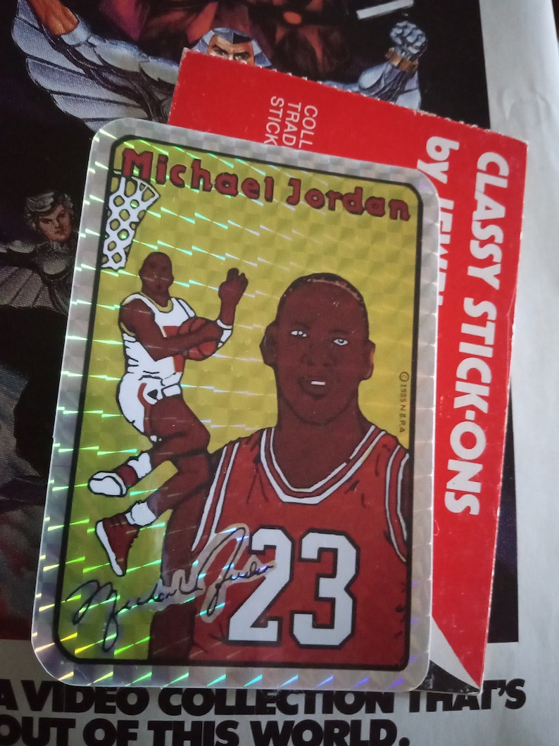 1985 Michael Jordan Jewel Prism VENDING Sticker Very Rare With Etsy