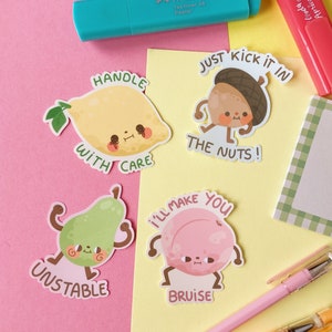 Emotional fruits sticker