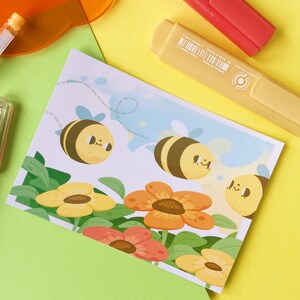 Postcard - bee spring