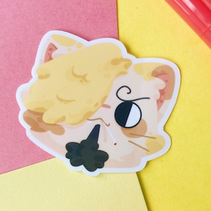 Simpatico set di adesivi Calico Cat Vinsmoke Sanji - Perfetto per gli amanti e i fan dei Manga