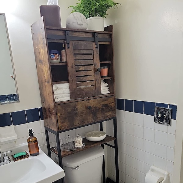 Rustic Over the Toilet Etsy