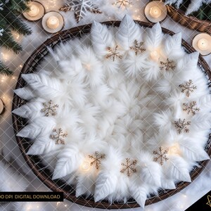 Winter Baby Digital Photo Backdrop, Holiday Digital Backdrop, Newborn Christmas Digital Backdrop, PS Overlay Baby, Digital Newborn Backdrop