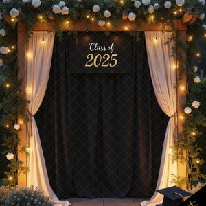 Elegant Graduation Class of 2025 Digital Photography Backdrop, Graduation Digital Background, Class of 2025 Digital Backdrop, 2025