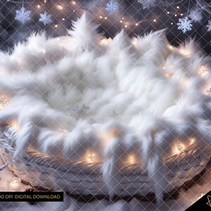 Winter Baby Digital Photo Backdrop, Holiday Digital Backdrop, Newborn Christmas Digital Backdrop, PS Overlay Baby, Digital Newborn Backdrop