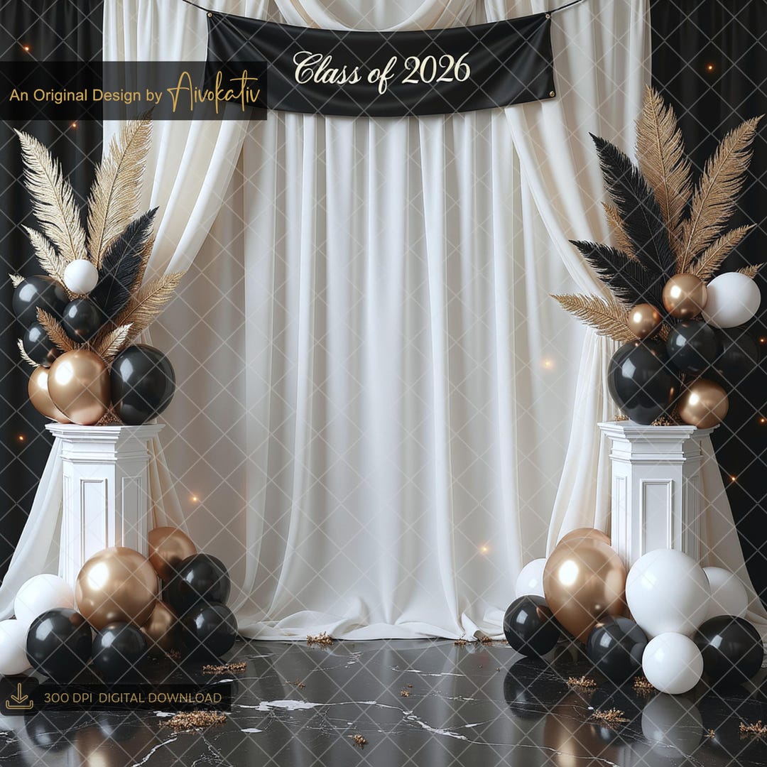 Class of 2026 Photography Backdrop, Graduation Photo Background ...