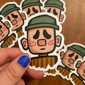 Sticker "Dave" Aufkleber – 6cm x 7,5cm – Wetterfest – süßer Charakter – Vinyl Sticker – Künstlerin Joca