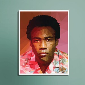 Childish Gambino Fanart Waterproof Vinyl Sticker