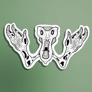 Alien Squid Waterproof Vinyl Bumper Sticker