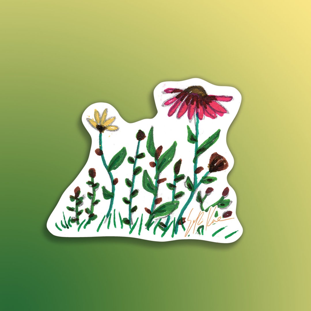 Flowerbed Sticker Cute Flower Bed Waterproof Vinyl Bumper Sticker - Etsy