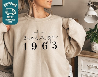 1964 Sweatshirt, Vintage 1964 Sweatshirt, Born in 1964 Sweatshirt, 61 year old birthday for woman, 61 year old birthday for man, 61th Gifts