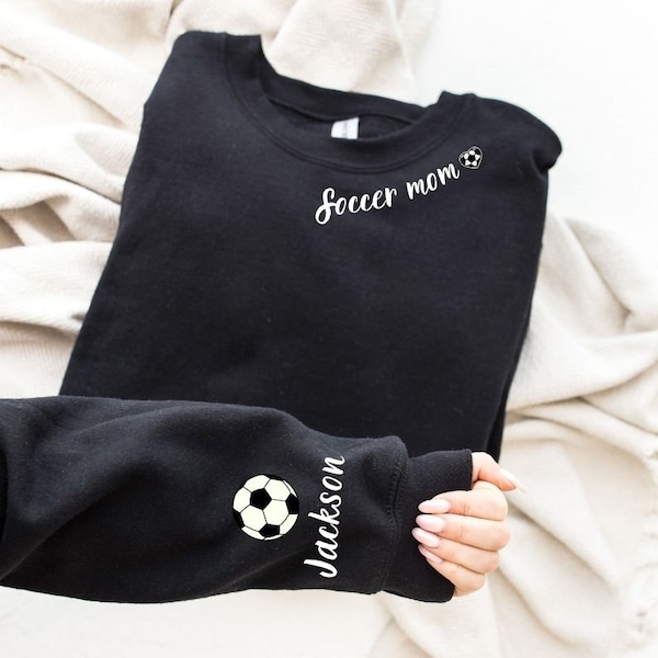 Soccer mom Sweatshirt & Hoodie,custom soccer mom sweatshirt,kids name soccer mom, trendy soccer mom outfit, soccer mom gift