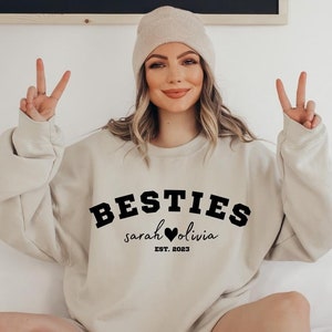 Custom bestie Sweatshirt & Hoodie, best friend sweatshirt, bestie  sweatshirt, bestie hoodie ,bestie outfit