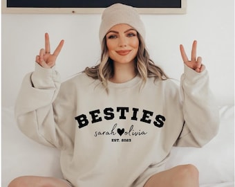 Custom bestie Sweatshirt & Hoodie, best friend sweatshirt, bestie  sweatshirt, bestie hoodie ,bestie outfit