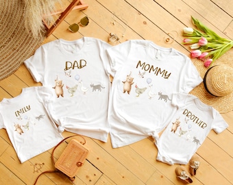 Cute Bear Toddler Shirt, Vintage Animal Friend tee, Little Bear Birthday Kids Tee, Cute Animals birthday party