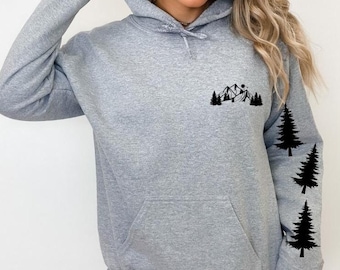 Pine tree Sweatshirt & Hoodie,Pine tree sweatshirt,Nature lover sweatshirt,Adventure sweatshirt,Camping sweatshirt,
