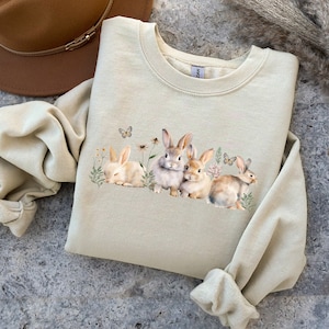 Vintage Bunny Sweatshirt, Easter Bunny Sweatshirt, Cute