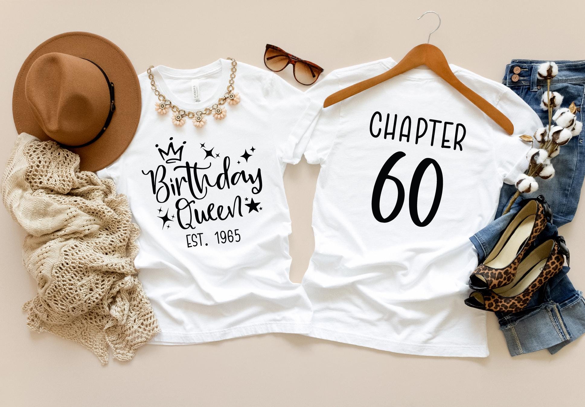 Birthday Queen 1965 Back Print Chapter 60 Shirt , Birthday Queen Shirt, Birthday Queen Shirt Women, 60th Birthday Shirt, 1965 Birthday Shirt