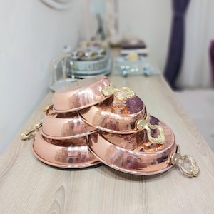 Handmade copper frying pan,copper saucepan,copper kitchen utensils,copper sahan egg omelet pan, kitchen decor, copper cookware, gift for mom