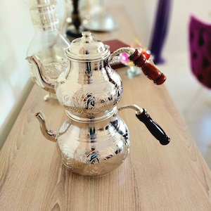 Traditional turkish copper teapot,engraved copper tea pot,handmade copper tea pot,unique kitchen and home decor,tea lover gift, wedding gift