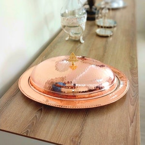 Hammered oval copper serving plate,copperware,vintage copper,dinner plate for organization,fish serving plate,traditional copper gift