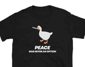Peace Was Never an Option Short-Sleeve Black T-Shirt (Unisex)