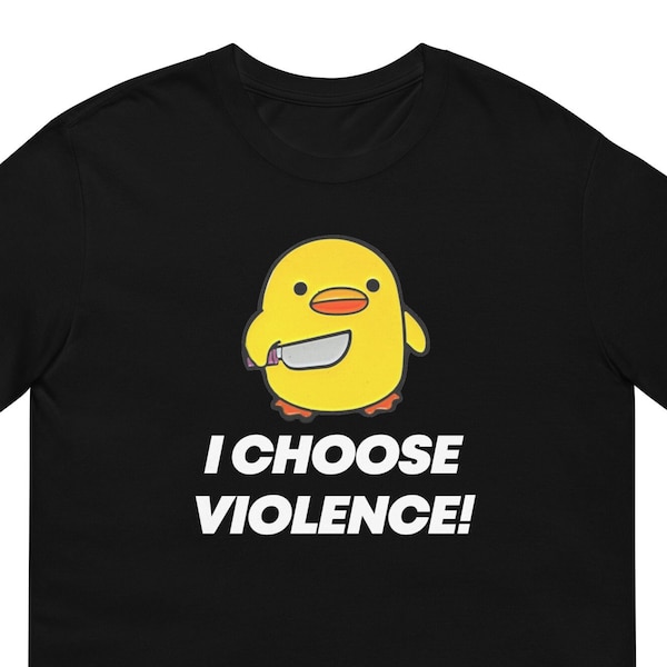 I Choose Violence Short-Sleeve Black T-Shirt (Unisex)