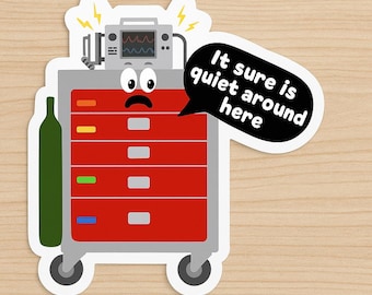 Pegatina de enfermera divertida: vinilo troquelado brillante