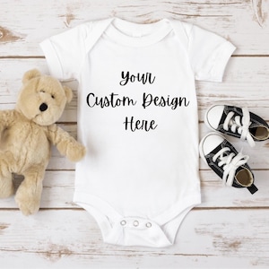 Custom Onesie, Personalized Baby Onesie, Personalized Bodysuit, Custom Printed Onesie, Custom Unisex Baby Apparel, Custom Logo Baby Onesie